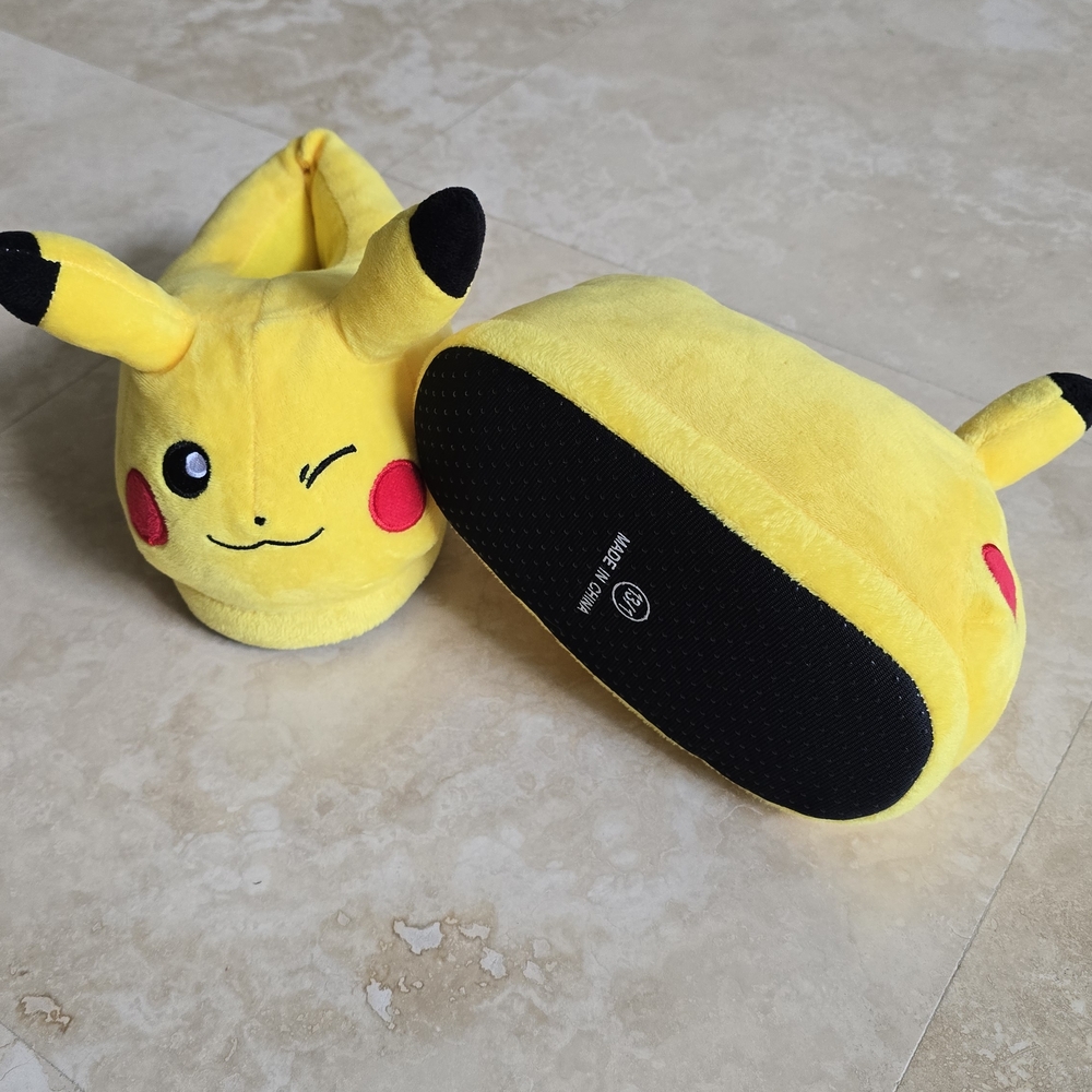 Yellow Pikachu Slippers